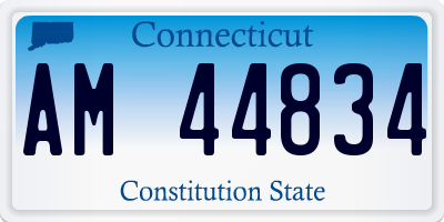 CT license plate AM44834