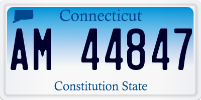 CT license plate AM44847