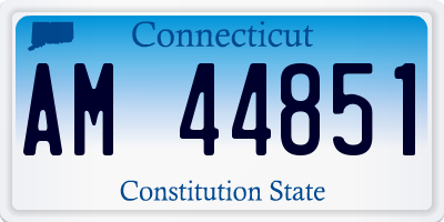 CT license plate AM44851