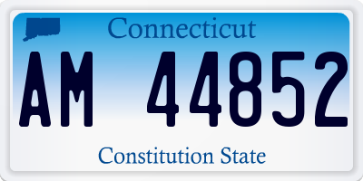 CT license plate AM44852