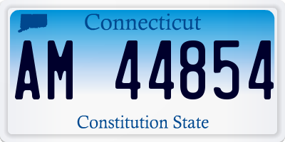 CT license plate AM44854
