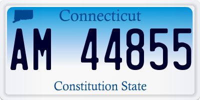 CT license plate AM44855