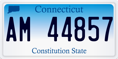 CT license plate AM44857