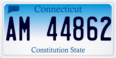 CT license plate AM44862
