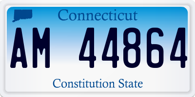 CT license plate AM44864