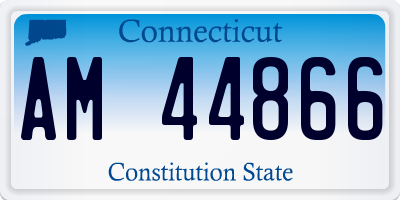 CT license plate AM44866