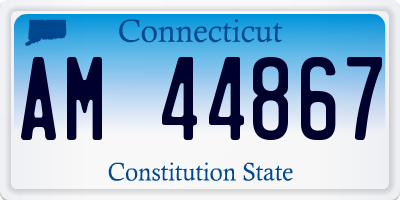 CT license plate AM44867