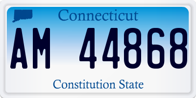 CT license plate AM44868