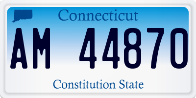 CT license plate AM44870