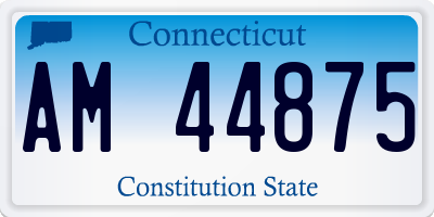 CT license plate AM44875