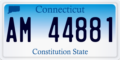 CT license plate AM44881