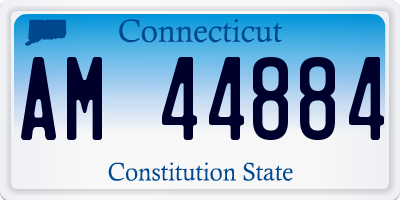 CT license plate AM44884