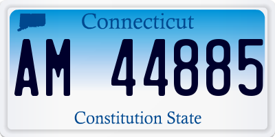 CT license plate AM44885