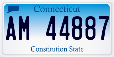 CT license plate AM44887