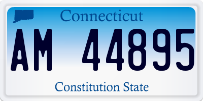 CT license plate AM44895