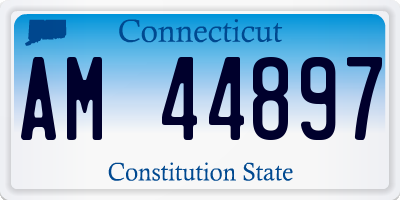 CT license plate AM44897