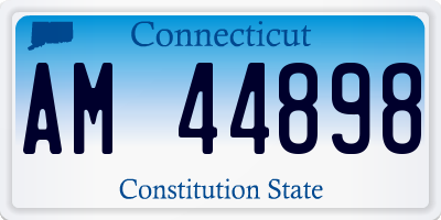 CT license plate AM44898