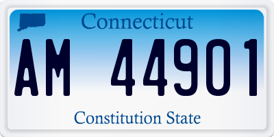 CT license plate AM44901