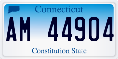 CT license plate AM44904