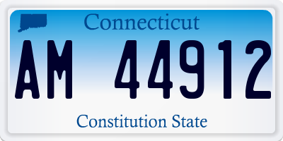 CT license plate AM44912