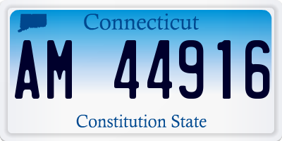 CT license plate AM44916