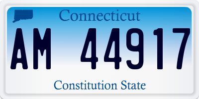 CT license plate AM44917