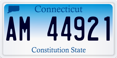 CT license plate AM44921