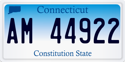 CT license plate AM44922