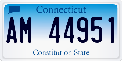 CT license plate AM44951