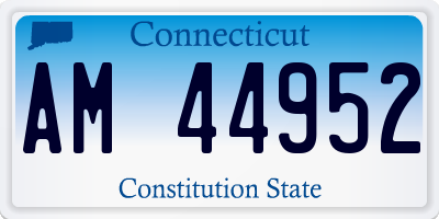 CT license plate AM44952