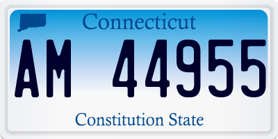 CT license plate AM44955