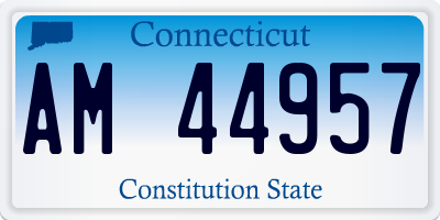 CT license plate AM44957