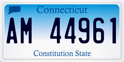 CT license plate AM44961