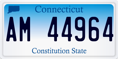 CT license plate AM44964