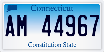 CT license plate AM44967