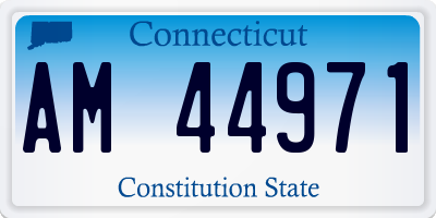 CT license plate AM44971