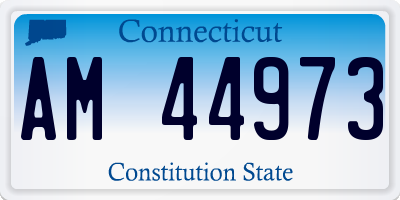 CT license plate AM44973