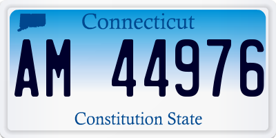 CT license plate AM44976