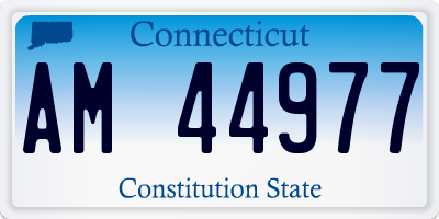 CT license plate AM44977