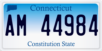 CT license plate AM44984