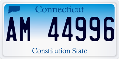 CT license plate AM44996