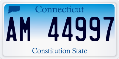 CT license plate AM44997