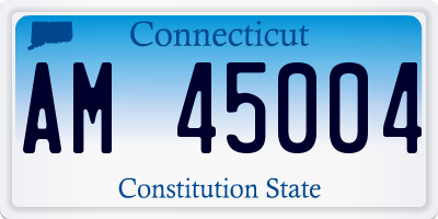 CT license plate AM45004