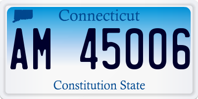 CT license plate AM45006