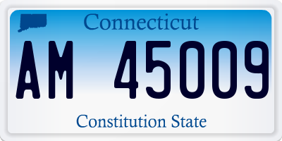 CT license plate AM45009