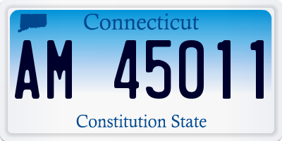 CT license plate AM45011