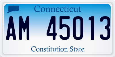 CT license plate AM45013