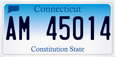CT license plate AM45014