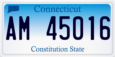 CT license plate AM45016