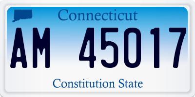 CT license plate AM45017